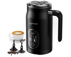 Safecourt kitchen Elektrische Melkopschuimer – 100% PFAS-vrij – Display & Temperatuurregeling – 4-in-1 – 350ml – Zwart