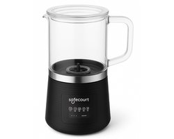 Safecourt Kitchen Glazen Melkopschuimer - Elektrische melkopschuimer - Glazen kan & PFAS-vrij - Vaatwasserbestendig