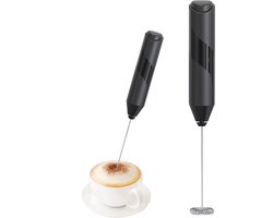 SIEPS Melkopschuimer Elektrisch - Melkopschuimer Electrisch - Melkopschuimers - Melkopschuimer Handmatig - Melkklopper - Melk Opschuimer - Zwart