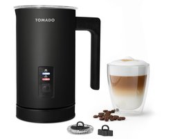 Tomado TMF1201B - Elektrische Melkopschuimer - 4 standen - Warm en koud opschuimen - BPA vrij - Cappuccino maken – Matzwart