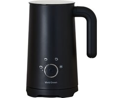 Vivid Green 4-in-1 Melkopschuimer - PFAS-vrij - Warm & Koud Melkschuim - Antikleeflaag - Elektrische Melkschuimer - Zwart