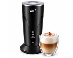 Vivid Green Elektrische Melkopschuimer - 4-in-1 - 500W - PFAS-vrij - 300 ml - Zwart - Warm & Koud Schuim - Compacte Melkklopper Electrisch