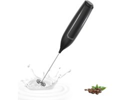 YOZHIQU Elektrische draagbare melkopschuimer - Krachtige melkopschuimer - Hoogwaardige drankblender - Koffieklopper - Werkt op batterijen - Geschikt voor latte, matcha, cappuccino en andere dranken - Zwart