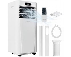 Auronic Mobiele Airco - 7.000 BTU - 3-in-1 - Airconditioning met 2 Raamafdichtingskits - Ventilator - Ontvochtiger - Tot 20m² - Wit