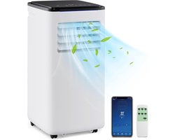COSTWAY 9000 BTU mobiele airconditioner met luchtafvoerslang, 4 in 1 airconditioner met koeling, ventilator, verwarming & ontvochtiger, koeleenheid met slaapstand, 24 uur timer, afstandsbediening [energieklasse A].