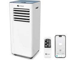 Draagbare airconditioning 8000 BTU met wifi, 4-in-1 koeling, ontvochtiger, ventilator en slaapmodus