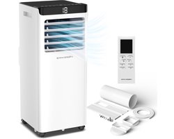 Erikssøn Mobiele Airco - 10.000 BTU - Incl. Raamafdichtingskit - Tot 30m² - 4-in-1 - Airconditioning - Ventilator - Ontvochtiger - Wit