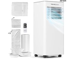 RFWR® Mobiele airconditioning 9000 BTU 4-in-1 - Koeler, Ontvochtiger, Ventilator, Slaapmodus voor Ruimtes tot 30 m²