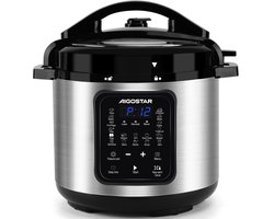 Aigostar Derrick - Pressure Multicooker - 6 Liter - Snelkookpan - Slow Cooker - Rijstkoker - Stomer