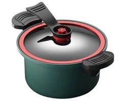 BASOO - Soeppot & Snelkookpan – 3.5L, 28 cm, roestvrij staal (RVS), drukpan- Groen
