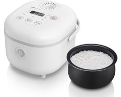 Coopi - Rijstkoker 2L met Stoompot - 6 Kookfuncties-NTC Sensor-Warmhoudfunctie-Multifunctioneel-350W - Wit