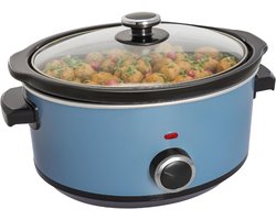 DnA® Slowcooker Met Timer - Slowcooker - Crockpot Slowcooker - Blauw - 24cm x 31cm x 18cm