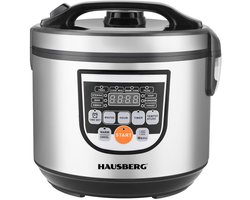 Hausberg HB-1311IN Digitale Elektrische Kookpot 5 L – RVS, 760-900 W, Instelbare Temperatuur 80-200 °C + Timer