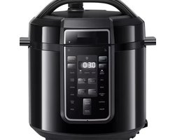 J&R Elektrische Snelkookpan - Snelkookpan - MultiCooker - Rijstkoker - Anti aanbak - 9 in 1 - 12 Standen - Zwart