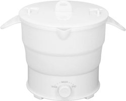KARZO - Draagbare Elektrische Hot Pot Kookpan met Eenvormige Verwarming - 1.2L, 2 Snelheden, Regelknop - Opvouwbaar en Multifunctioneel voor Kantoor en Studentenhuis