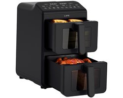LAFE - Air Fryer - vetvrije friteuse - 2 kamers 5 L, vermogen 2460 W, LCD-display, Dual Fry