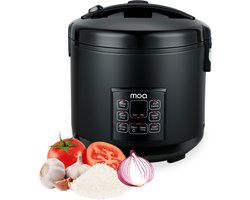 MOA Multicooker - 5L - Slowcooker - Rijstkoker met Stomer - Stoomkoker - Warmhoudfunctie - 700W - BPA-Vrij - Zwart