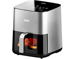 Molain Mini Airfryer - 5L - Mini oven - Friteuse - Touchscreen - 1400W - Olievrij - Incl. anti-aanbakmand - 80-120ºC - Zwart