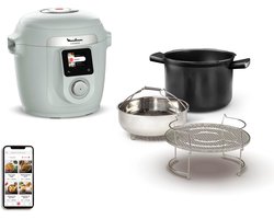Moulinex Cookeo Touch Wifi Smart multikoker hoge druk + taartvorm 18 cm, 6 l, touchscreen, 250 geïntegreerde recepten, Moulinex YY5297FB app, zwart