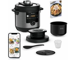 Moulinex YY4903FB Turbo Kitchen & Fry Multipper, Multifunction Turbo-Crisp Cover, 15 programma's, drukkooking, intuïtief