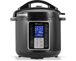Multicooker – 11-Delige Set – 6L – 15 Automatische Programma's – Slowcooker – Rijstkoker – Stomer – Snelkookpan – Pressure Cooker – 1000W – RVS – van Saaf