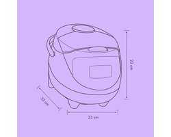 RVV® Multicooker - Multicookers - Rood - ‎35cm x 27cm x 27cm