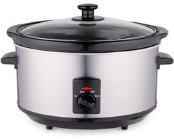 RWB® Crockpot Multicoocker - Crockpot - Multicoocker - zilver -‎ 33 x 23 x 25 cm
