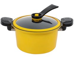 Soeppot & Snelkookpan – 3.5L, 28 cm, roestvrij staal (RVS), drukpan- Geel