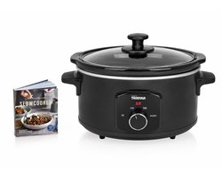 Tristar Slowcooker Pakket - Slowcooker 3,5L - 180W - Keramische Binnenpan - Inclusief Receptenboek