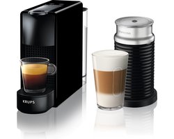 Krups Nespresso Essenza Mini XN1118 - Koffiecupmachine - Zwart - Met Melkopschuimer - Compact - Voor Nespresso Cups