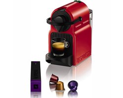 Krups Nespresso Inissia XN1005 - Koffiecupmachine - Rood - Compact - Energiezuinig - Voor Nespresso Cups