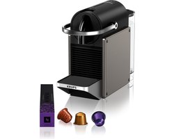 Krups Nespresso Pixie XN306T - Koffiecupmachine - Titan - Compact - Energiezuinig - Voor Nespresso Cups