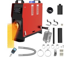 12V diesel standkachel 8kW diesel luchtverwarming met afstandsbediening, LCD-monitor en geluiddemper voor auto, vrachtwagen, camper, motorhome, boot, bus type D