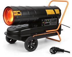 Diesel heteluchtkanon 30kW bouwkachel met thermostaat 38L tank en wielen