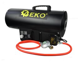 GEKO Gasgestookte heater - 65kW - Thermostaat en oververhittingsbeveiliging - Mobiel - 1000m³ verwarmingscapaciteit