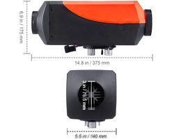 Genet7 Store - 8kW Diesel Luchtverwarmer 12V - Standkachel met LCD & Afstandsbediening - Voor Camper, Auto & Boot - Zwart Oranje