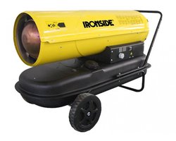 Ironside Heteluchtkanon Diesel 30 kW met Thermostaat — 720 m³/u, 38 L tank, IPX4 - Ironside heteluchtkanon 30 kW, dieselkanon 30kW, mobiele dieselverwarmer 30 kW, bouwplaats verwarming 30 kW, heteluchtkanon met thermostaat, 720 m3/u dieselheater