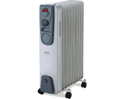 Trebs 99405 - Olieradiator - 2000W - Verstelbare Thermostaat - Wit/Grijs