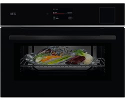 AEG TP8SK721B combi-stoomoven – 45 cm – Hetelucht + stoom – Wi-Fi – Zwart