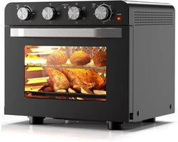 Airfryer Oven - Hetelucht Friteuse - Vrijstaande Oven - Pizzaoven - 36L - 2000W - 10-in-1 Functies - Digitale Timer & Temperatuur - Dubbel Glas - RVS