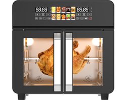 Airfryer Oven XXL 23L – 2400W Heteluchtfriteuse met Dubbele Deur, 10 Programma’s, 50-200°C – Zwart – Royal Swiss®