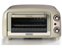 Ariete 3919/03 - Vintage - mini oven - camping oven - 10 liter - timer - instelbare temperatuur van 80 tot 230°C - Beige