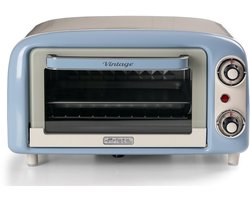 Ariete 3919/05 - Vintage - mini oven - camping oven - 10 liter - timer - instelbare temperatuur van 80 tot 230°C - blauw