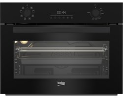 Beko BBCM13300B - Inbouwoven - Zwart - 48 l - Hetelucht - Ontdooien - Elektrische Grill - Draaiknop - Touch