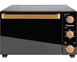 Bestron Grill Oven 1500W - AOV31BW - 31 Liter - Temperatuur tot 230°C - Heteluchtfunctie - Grillfunctie - Zwart/houtlook