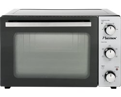 Bestron Vrijstaande oven AOV31PS - Bakoven 1500W - 31L - 6 programma's - RVS/Zwart
