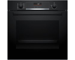 Bosch HBG536EB4 - Serie 6 - Oven - Inbouwoven - 71 l - 3400 W - 60 cm x 60 cm - Air Fry-functie met bakplaat: voor perfect gefrituurde gerechten, zoals groente en frietjes Zwart