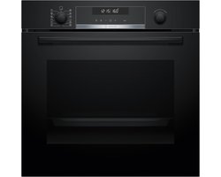 Bosch HBG578BB3 - Serie 6 - Inbouwoven - 71 l - A+ - Air Fry-functie met bakplaat: gezondere manier om te snacken - Eenvoudig te reinigen met pyrolytische zelfreiniging - Zwart