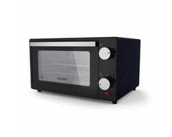 BROCK Elektrische Mini Oven 9L – Vrijstaande Compacte Oven – 650W – 100-230°C – Kleine Bakoven voor Camping of Keuken – Zwart