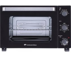 CONTINENTAL EDISON CEMF35B4 - Elektrische mini-oven 35L zwart - 1500W - Draaispit, Natuurlijke convectie